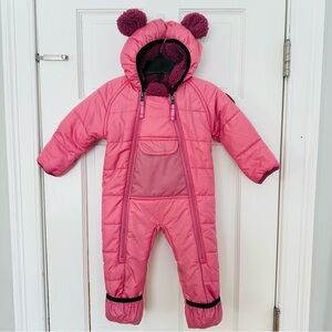 Obermeyer Pink Kleine Infant Bunting w Adorable Bear Hood